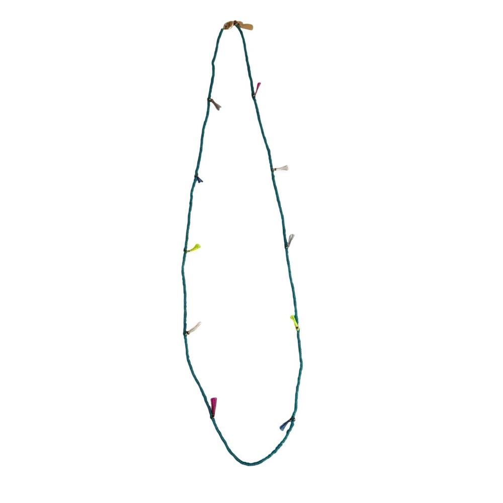 Vineyard Vines beaded and tassel necklace blue